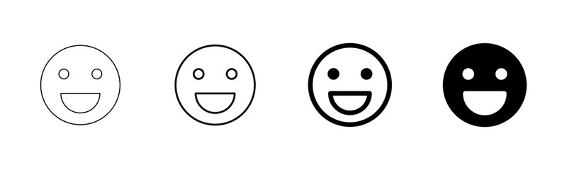 Smile icon vector isolated on white background. Smile vector icon. Emoticon Icon vector. Emoji