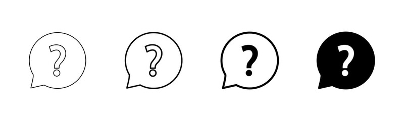 Question Icon vector isolated on white background. Question mark sign. help icon. Faq