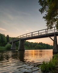Sunset On a Bridge
