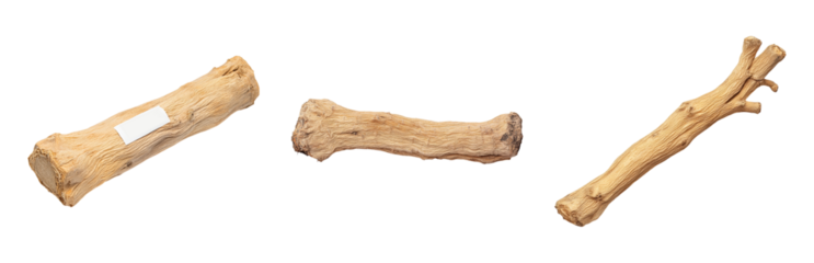 Natural Wooden Pieces for Art Projects Isolated on transparent background