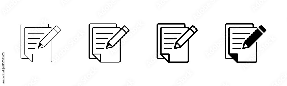 Poster note icon vector isolated on white background. taking note icon vector. edit line icon. document wri