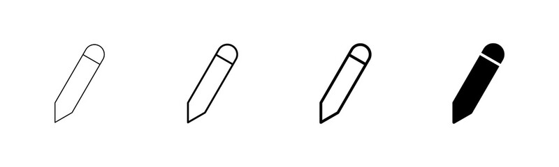 Pencil icon vector isolated on white background. Pencil vector icon