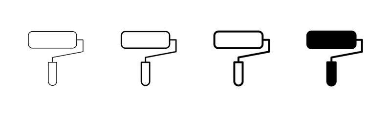Paint icon vector isolated on white background. Paint brush vector icon. Paint roller icon