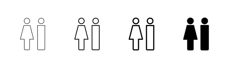 Man and woman icon vector isolated on white background. male and female symbol