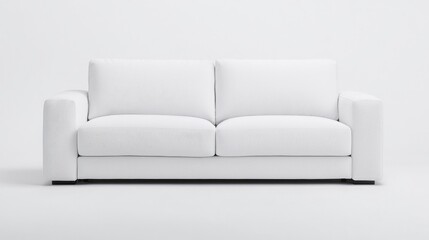 White sofa, minimalist design, studio shot, home interior