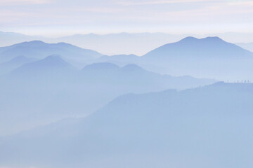Fototapeta premium layers of mountains with fog