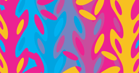 Abstract vector design of fluid liquid shapes with colorful particles