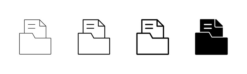 Folder Icon vector isolated on white background. Folder and documents Icon. icon archive