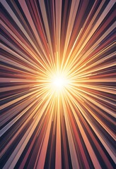 Obraz premium Abstract Radiating Light Burst Warm Hues