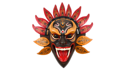 A stunning fusion of tradition and modern artistry—this hand-carved Sri Lankan Yaka mask embodies folklore, fierce expression, and vibrant craftsmanship in breathtaking realism