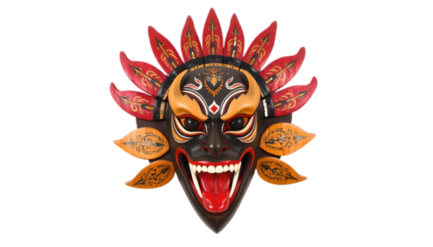 A stunning fusion of tradition and modern artistry—this hand-carved Sri Lankan Yaka mask embodies folklore, fierce expression, and vibrant craftsmanship in breathtaking realism
