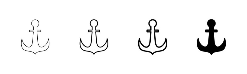 Anchor icon vector isolated on white background.Anchor symbol logo. Anchor marine icon.