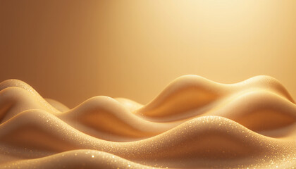 Obraz premium Elegant golden waves flowing gracefully, modern abstract design