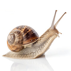 snail on a white background