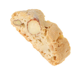 Traditional Italian almond biscuit (Cantucci) isolated on white
