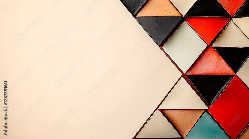 Poster Abstract Geometric Triangle Pattern Design Background