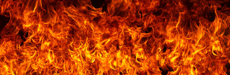 Fire banner. Flames Burning Fire. Blazing fire with vivid colors. Fiery texture. Flaming patterns...