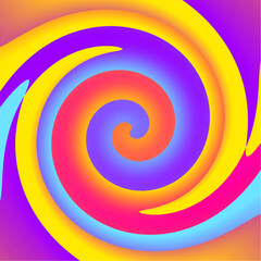Vector design of a candy-colored liquid spiral