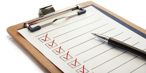 A clipboard with a checklist of grammar rules and spelling corrections for writing documents , proofread, document