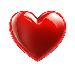 Vibrant Red Valentine Heart with Glossy Effect – Vector