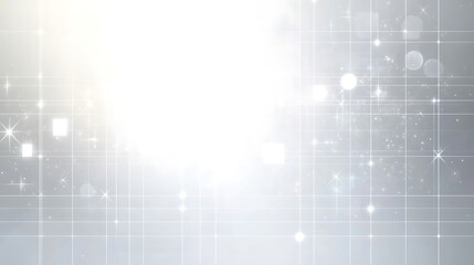 Obraz premium Abstract Silver Grid Background with Sparkling Lights