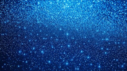 Obraz premium 魔法のようなキラキラ 宇宙風背景素材 16:9サイズ AI生成素材 ブルー