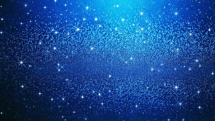 魔法のようなキラキラ 宇宙風背景素材 16:9サイズ AI生成素材 ブルー
