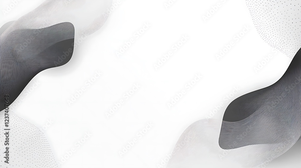 Poster abstract grayscale flowing wave design background