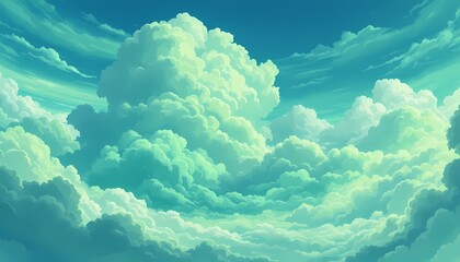 Stunning Pastel Cloudscape Digital Art Print