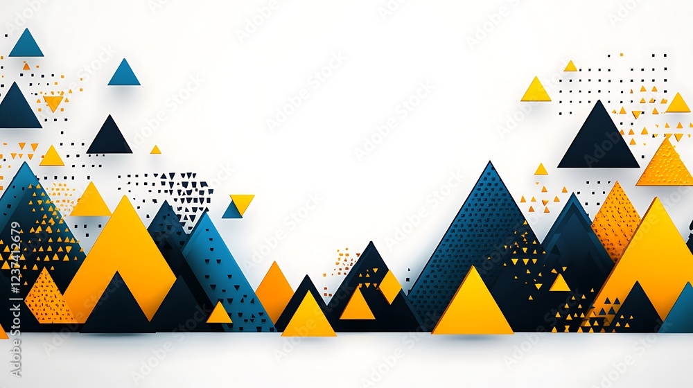 Poster abstract geometric triangle pattern design