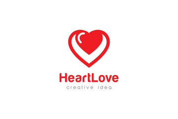 Creative Love Concept Logo Design Template