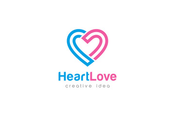 Creative Love Concept Logo Design Template