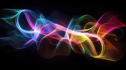 Fototapeta premium Vibrant Colorful Abstract Wave Background