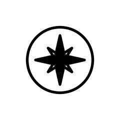 Compass icon vector illustration. arrow compass icon sign and symbol