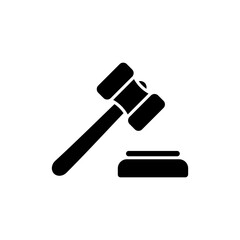 Gavel icon vector illustration. judge gavel sign and symbol. law icon. auction hammer