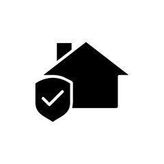Fototapeta premium home insurance icon vector illustration. home protection sign and symbol