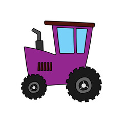 Doodle Transportation Clipart: Kawaii Transportation Clipart: Colorful Cartoon Transportation