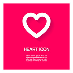 Red heart vector illustration design for ads or publications