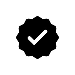 verified icon vector illustration. verification check mark. approved sign and symbol