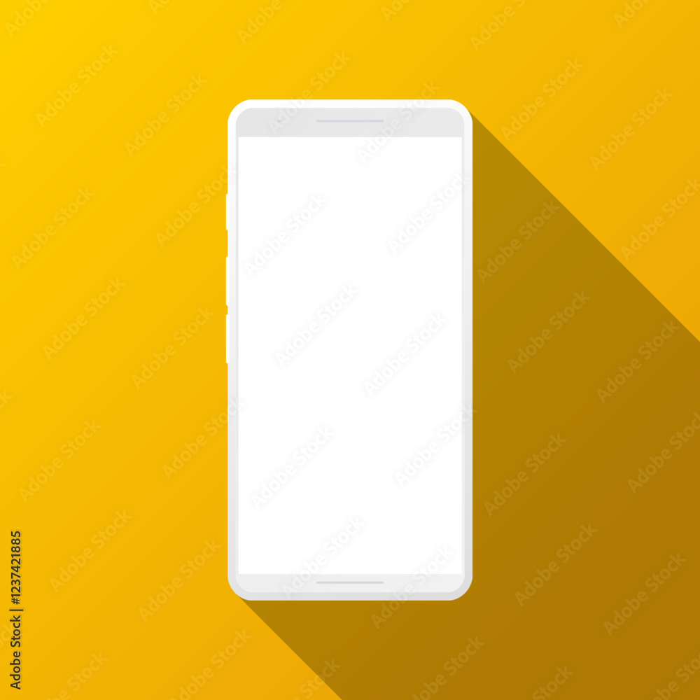 Poster vector illustration design of smartphone in front view with shadow