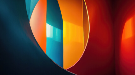 Vibrant Abstract Colorful Shapes Illustration with Dynamic Geometric Design Elements for Modern Art Use Cases