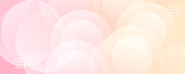 Banner background, pastel colorful, pink and orange gradations, circle abstract background,