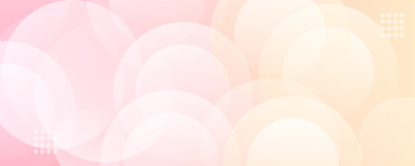 Banner background, pastel colorful, pink and orange gradations, circle abstract background,