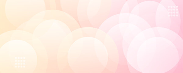 Banner background, pastel colorful, pink and orange gradations, circle abstract background,