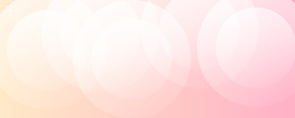 Banner background, pastel colorful, pink and orange gradations, circle abstract background,