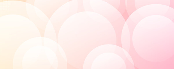 Banner background, pastel colorful, pink and orange gradations, circle abstract background,