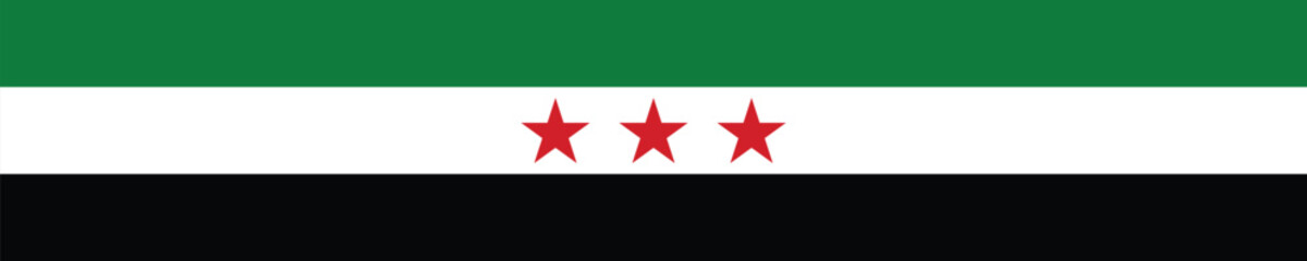 Syria flag long banner digital vector illustration
