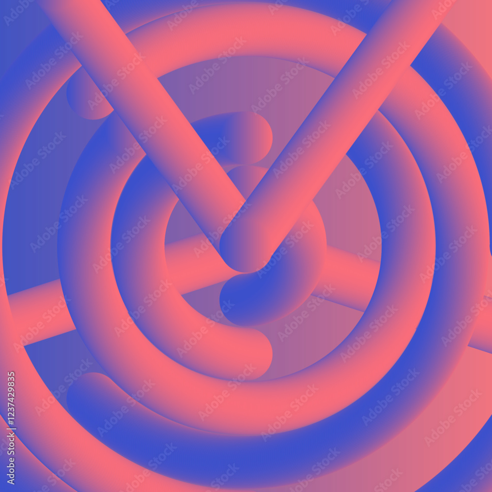 Poster abstract background with red and blue fluid and liquid shapes futuristic banner design in a modern s