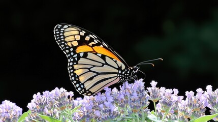 Fototapeta premium Monarch Butterfly on Lavender Flowers