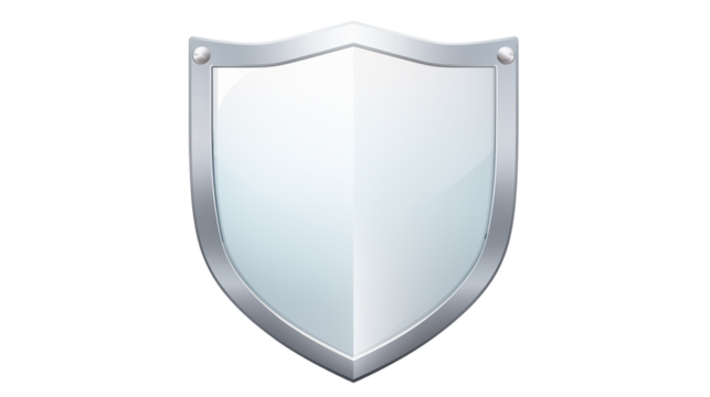 Silver Shield Icon Security Protection Safety Concept